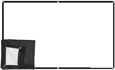 Schermprojector Zwarte achtergrond melk zijde projectiescherm hoge definitie buiten of kantoor of thuis(150 inch)