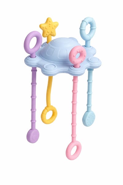 BOECK Pull String Activity Toy – Food-Grade Siliconen Sensorisch Speelgoed – Activiteiten Speelgoed voor Dreumes (18 maanden)