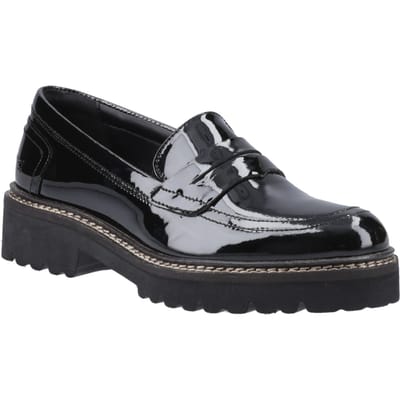 Pod Kenny Leren Vrouwen Zwart Patent Loafers