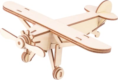 Bouwpakket 3D Puzzel Vliegtuig Spirit of Saint Louis- hout