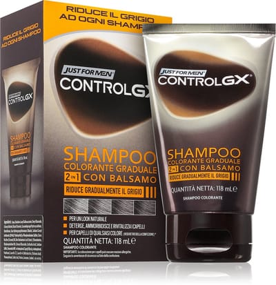 VOORRAAD 3 X Just For Men Control GX Shampoo en Conditioner - Grijze 147ML