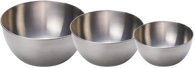 Cookinglife Mengkommen Set - Beslagkommen - Mixing Bowls - RVS - Zilver - Vaatwasserbestendig, Stapelbaar, 3 Stuks 19/23,5/29 cm