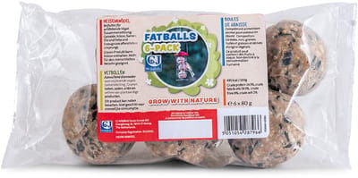 CJ Wildlife Kids - Vetbollen 6x80g - Tuinvogelvoer - Met zaden & noten