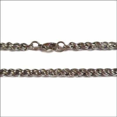 Aramat Jewels | Halskettingen | Fantasie Ketting Chirurgisch Staal 55 Cm | | | |4mm | Staal | Volwassenen | Verkleurd niet