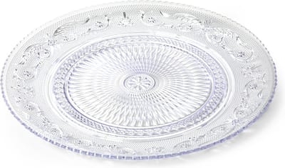Plasticforte Onbreekbare Dinerborden - kunststof - kristal stijl - transparant - D31 cm