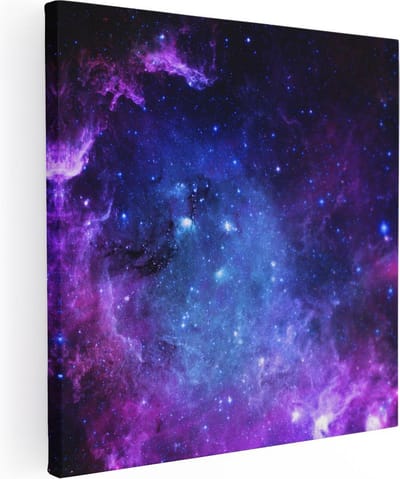 Artaza Canvas Schilderij Universum - 30x30 cm - Klein - Wanddecoratie Sterrenhemel - Muurdecoratie Ruimte - Schilderijen Op Canvas Abstract