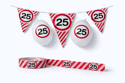 3BMT® 25 Jaar Verjaardag Versiering - Pakket - Slinger, Ballonnen en Afzetlint