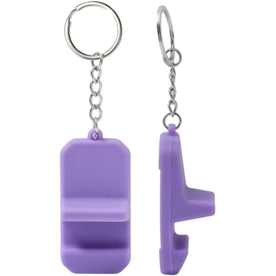 Porte-clés pour téléphone portable, support créatif pour téléphone portable, mini support décoratif de bureau, accessoires pour téléphone portable violet