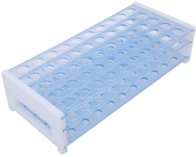 Dailygoods- Reageerbuisrek 50 Gaten - Polystyreen Houder - Verwijderbare 3-Laags - Lab Accessoires - Geschikt voor 16 mm Reageerbuisjes - Testtubehouder