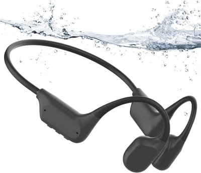 SNJY® Bone Conduction Headphone - Sporthoofdtelefoon Draadloos - Sport Oordopjes - Hardloop Oortjes - IPX8 Waterdicht - Zwart