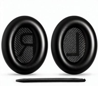 Comfortabele Oorkussens voor Bose QuietComfort 35 II en QC25 Hoofdtelefoons - Earcups van Kunstleer (Zwart)