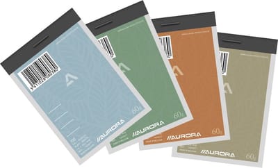Aurora Notitieblok - 74 mm x 105 mm - Gelinieerd - A7 - 60 g - 100 Vel - 10 Stuks
