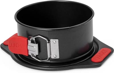 Springvorm diameter 15 cm met lekvrije bodem en siliconen handgrepen - tot 230 °C hittebestendig - PFAS-vrij anti-aanbaklaag Springvorm