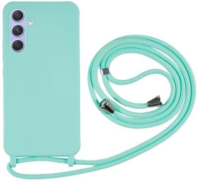 Coverup Hoesje - Geschikt voor Samsung Galaxy A36 Hoesje - Coverup Colour TPU Back Cover met Koord - Mintgroen