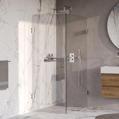 Brauer Void - Douchecabine met Draaideur - Helder Glas - 80x120x200 cm - incl. Glascoating - Chroom