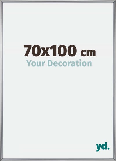 Your Decoration - Fotolijst 70x100 cm - Kunststof - Zilver Hoogglans - Annecy