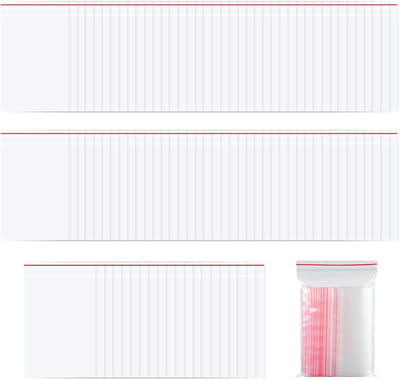 100 Stuks Ritszakken, Herbruikbare Duidelijke Plastic Zakjes voor Voedsel, Sieraden en Knutselmaterialen, Ideaal voor Opslag en Organisatie