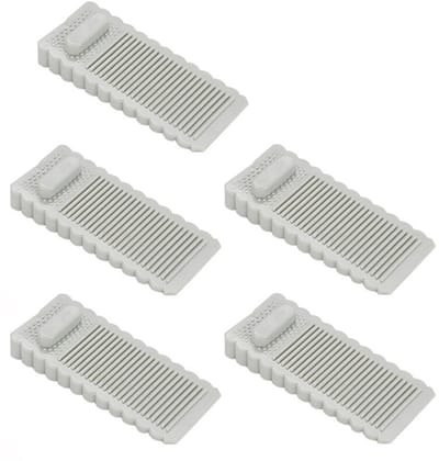 5-stuks Deurstopper - Deurstopper aan de onderkant - Deurstopper aan de onderkant - Deurbuffer - Deurklem - Deurstopper - 9,5*3,9*1,3 cm - Stapelbaar - Antislip wigvormig ontwerp - Geschikt voor woningen, kantoren, scholen, enz. - Grijs