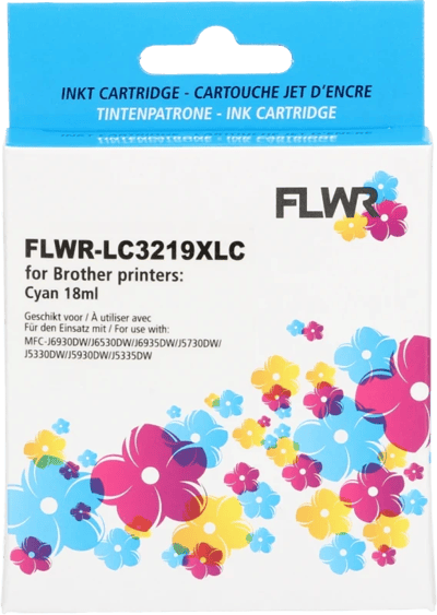 FLWR - Cartridges / Brother LC-3219XLC / cyaan / Geschikt voor Brother