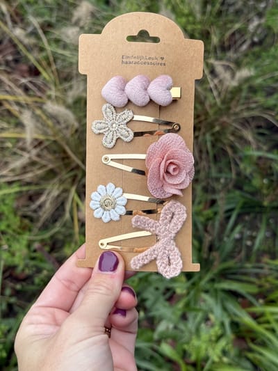 Haarspeldjes voor meisjes - Haaraccessoires meisjes - Haarspeldjes voor meisjes en baby's - Haarknipjes - Haarclips - Handgemaakte haaraccessoires – Haarknipjes Roze Roos – Cadeautje – Haaraccessoires bruiloft