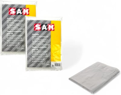Sam Vloerfolie/Afdekfolie 4 x 4 meter - Voordeelverpakking 2 stuks