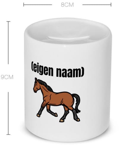 Akyol - rennend paard met eigen naam Spaarpot - Paarden - dieren liefhebber - iemand die houdt van paarden - verjaardag - cadeau - kado - geschenk - 350 ML inhoud