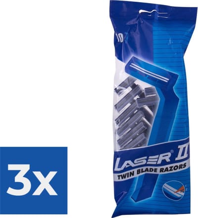 Laser 2 Scheermesjes - wegwerp - actie - Voordeelverpakking 3 stuks