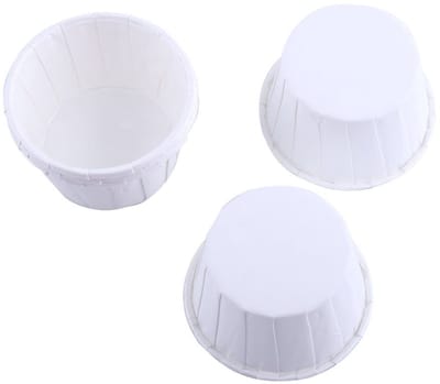Dailygoody - Papieren Bakvormpjes - Cupcake Liner - 100 Stuks - Wit - Muffin Baking Cups - Decoratieve Cups - Geschikt voor Verjaardag - 8 Kleuren Naa...