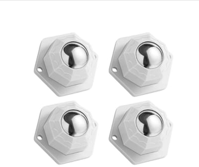 4 stuks meubelwielen, zelfklevende zwenkwielen White