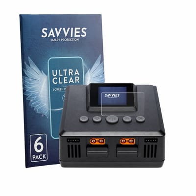 Savvies - Screenprotector voor Spektrum Smart Charger S250 - Folie Beschermfolie transparant 6 Stuks