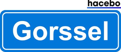 Hacebo - Plaatsnaam Sticker - 29x10 CM - Gorssel sticker - Verkeersborden sticker - grappige cadeaus - Gorssel
