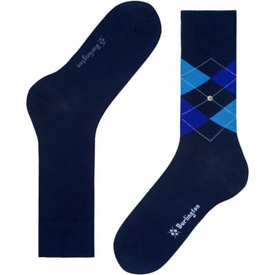 Burlington Everyday 2-Pack gedessineerd katoen multipack sokken heren blauw - maat 40-46