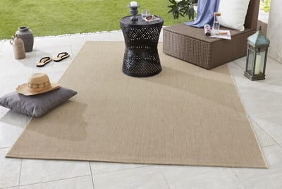 Flycarpets Laagpolig vloerkleed - Binnen en buitenkleed - Match - Beige 80x150 cm