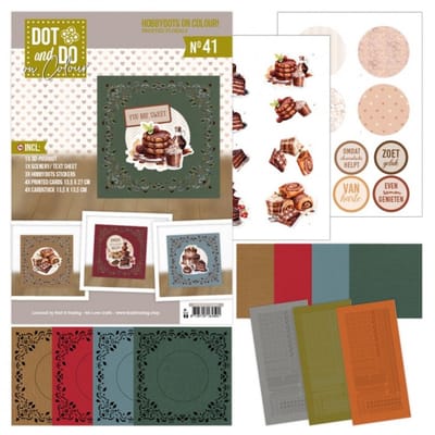 Hobbydots on Colour 41 - Sweet Moments - De set bevat voldoende materiaal voor 4 complete kaarten - Gratis verzonden - DODOOC10041