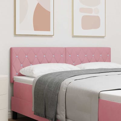 vidaXL - Hoofdbord - Roze - 144 - cm - Fluweel