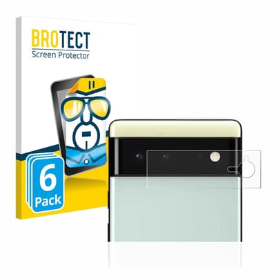 BROTECT - Screenprotector voor Google Pixel 6 (ALLEEN Camera Lens) - Folie Beschermfolie transparant 6 Stuks