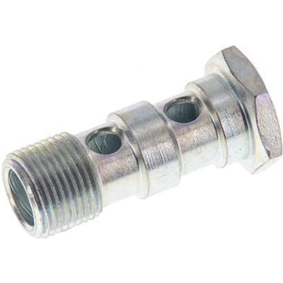 Banjobout 2-weg Verzinkt Stalen G3/8'' Buitendraad 43mm