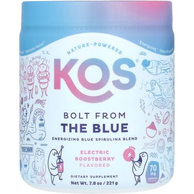 Bliksem uit een heldere hemel, Verkwikkende Blauwe Spirulina Blend, Elektrische Boostbes, 221G (7.8oz)