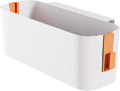 Hangmanden met 2 afneembare haken, robuuste nachtkastje, caddy, slaapzaal, voor familie, kantoor (oranje)