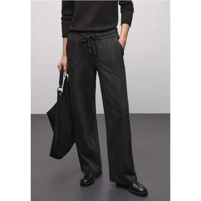 Visgraat jacquard broek