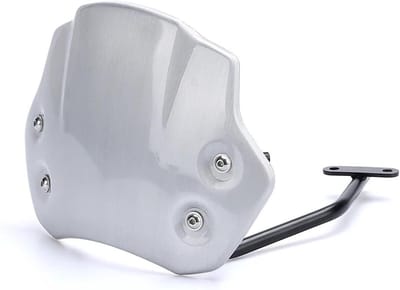 Motorfiets Windscherm - Windgeleiders Spoiler - Comfortabel Rijden - Stuurbevestiging Ontwerp - Zilver