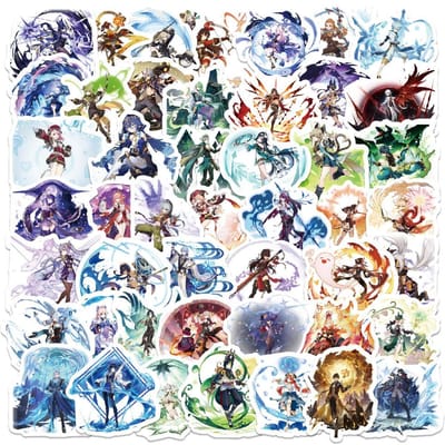10100Stuks Spel Genshin Impact Cartoon Schattig Raiden Shogun Keqing Stickers Grappig Persoonlijkheid Creatief Decoratief Graffiti Sticker