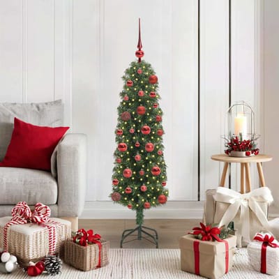 vidaXL - Kunstkerstboom - Groen - 120 - cm - PVC - en - Staal - en - Kunststof