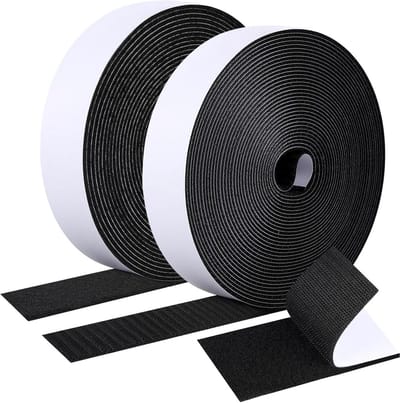 Klittenband Rol - Dubbelzijdig Tape - Vastzetten van objecten - Extra sterk hechtend - 10 meter - Zwart