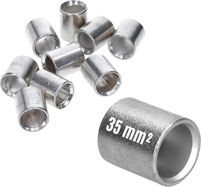 Verpakking met 10 stuks Kalitec L7-P parallelle connectoren 35mm² I connector ongeïsoleerd I krimpconnector blanco I kabelconnector I industriële kwaliteit van de Duitse dealer