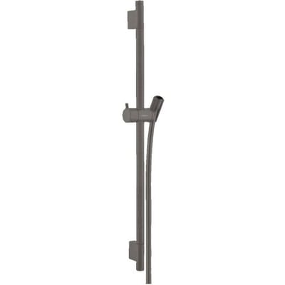 Hansgrohe Unica Glijstang S puro - 65 cm - met doucheslang - geborsteld zwart chroom