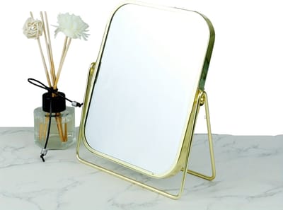 Livano Make Up Spiegel - Opmaakspiegel - Staande Spiegel - Tafelspiegel - Tafel - Goud