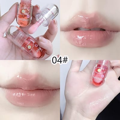 Hydraterende Fruit Lipolie Transparante Jelly Water Licht Lipgloss Sexy Heldere Lippen Tint Plumping Lipverzorging Make-up