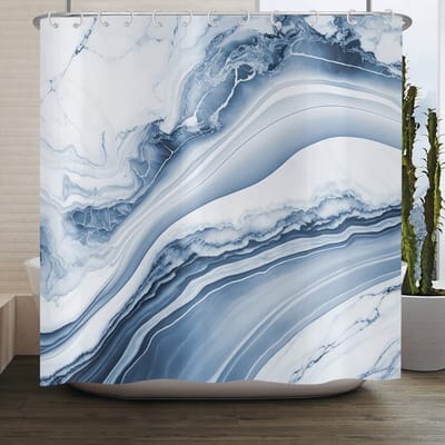 Dailygoods- Douchegordijn 180x200 cm - Marmerlook - Waterdicht - Wasbaar - Luxe Design - Unieke Afwerking - Badkamerdecoratie