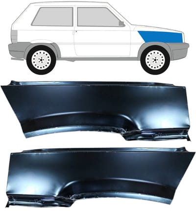 Voorste spatbord voor Fiat Panda 1980-2002 / Links + Rechts / Set